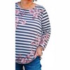 Women's 3/4 Sleeve Bateau Side Top - Multiples - 4 of 4