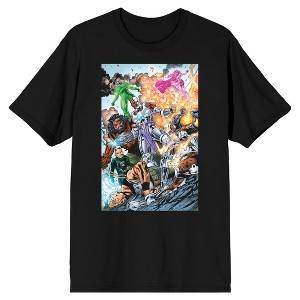 Justice League Cyborg Evil Villains Men's Black T-Shirt - 1 of 1