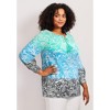 Avenue Women's Plus Size Ombre Print Top - 4 of 4