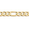 Black Bow Jewelry Men's 7mm 14K Yellow Gold Solid Flat Figaro Chain Necklace - 3 of 4