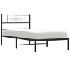 vidaXL Metal Bed Frame with Headboard Black 39.4 in.x78.7 in. - 3 of 4