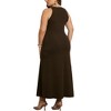 Agnes Orinda Women's Plus Size Knit Crewneck Sleeveless Casual Midi Sweater Dresses - 4 of 4
