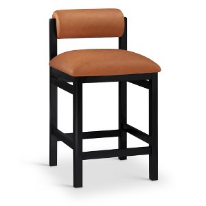 Meridian Furniture,Roundhill Vegan Leather Upholstered Counter Stool - 1 of 4