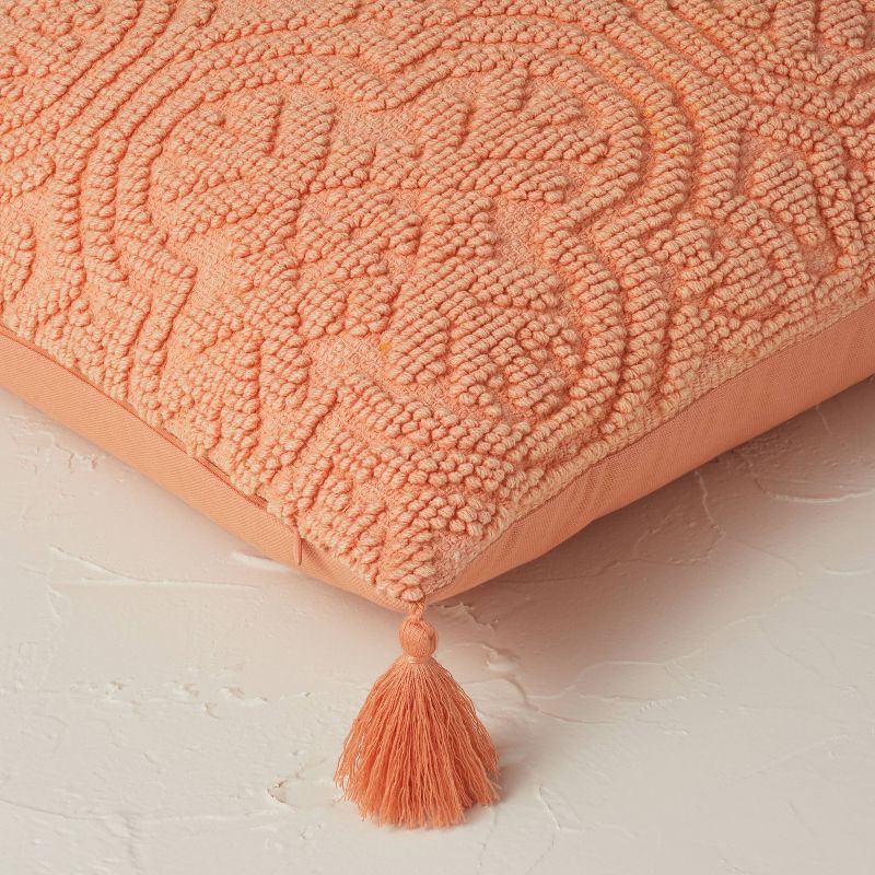Arabesque Pattern Textured Square Throw Pillow Terracotta - Opalhouse&#8482; designed with Jungalow&#8482;, 4 of 5