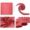 Elerevyo Women's Satin Square Neck Scarves Head Neckerchief Hair Wrap 2Pcs 19.6"x19.6" - 2 of 4