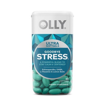 OLLY Ultra Strength Goodbye Stress Relief Softgels Supplement - 60ct
