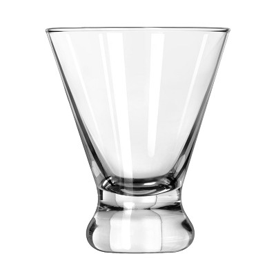 Clear Glass Stemless Martini Cocktail Set, 10 oz, Set of 6