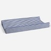 Bacati - Navy Triangles Quilted Muslin Changing Pad Cover - 3 of 4