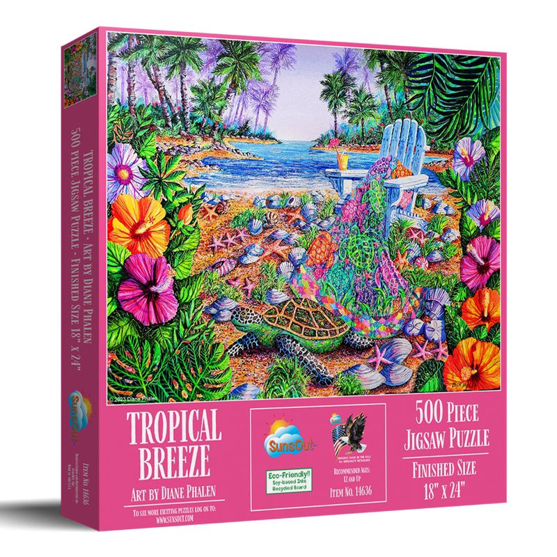Sunsout Tropical Breeze 500 pc   Jigsaw Puzzle 14636, 2 of 6