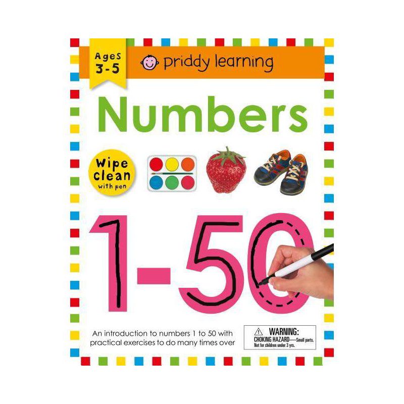 Wipe Clean Workbook: Numbers 1-50 - (Wipe Clean Learning Books) by  Roger Priddy (Spiral Bound), 1 of 2