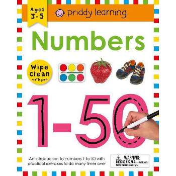Wipe Clean Workbook: Numbers 1-50 - (Wipe Clean Learning Books) by  Roger Priddy (Spiral Bound)