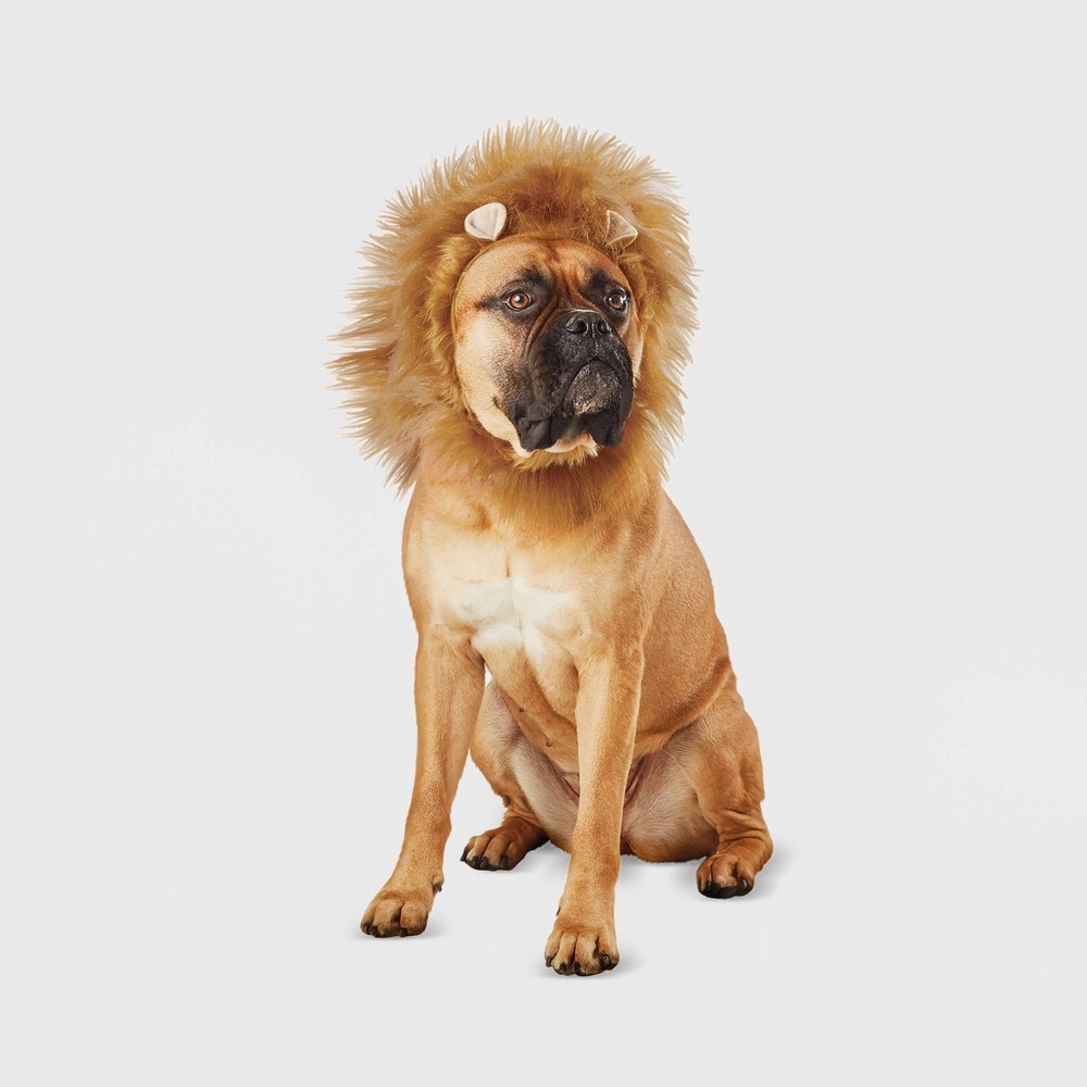 Halloween Lion Ruff Headwear Dog Costume - Brown - L/XL - Hyde & EEK! Boutique