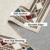 5x7 Washable Rugs for Living Room Modern Geometric Print Area Rugs Non Slip Low Pile Bordered Carpet Stain for Bedroom, Office & Kitchen - 2 of 4