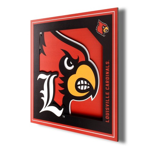 Louisville Cardinals NCAA Mens Colorblock Big Logo Gel Slides