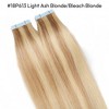 Jessie's Wig 16-26 Inch Tape In Hair Extensions 50g For Women Thin Hair Straight #18P613 Ash Blonde Highlighted Bleach Blonde 20 Pcs/Pack - 2 of 4