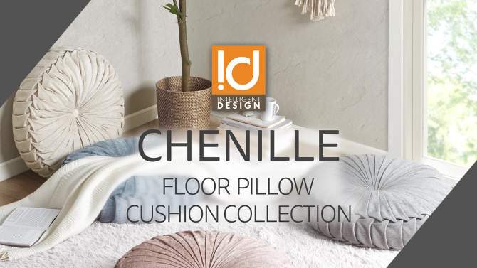 Alder Chenille Lounge Floor Pillow Cushion Aqua - Intelligent Design, 2 of 10, play video