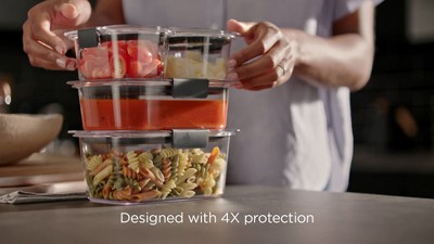 Clear Plastic 6-Piece Round Food Storage Container Set