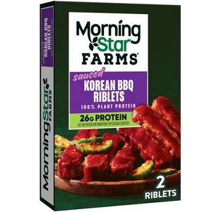 MorningStar Farms Frozen Vegan Sauced Riblets Korean BBQ - 10oz/2ct - 1 of 4