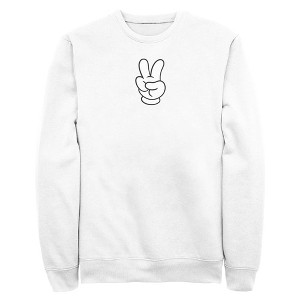 Men's Mickey & Friends Peace Sign Gloves Sweatshirt - 1 of 4