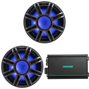 Kicker (2) 51MWF124 - MWF 12-Inch Premium Marine Subwoofer (free-air) 4-ohm & 48KMA6004 Marine Amp Bundle - 1 of 4