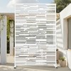 Lirago White 72 in. Galvanized Metal Outdoor Privacy Screens Garden Outdoor Fence - 2 of 2