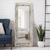 PexFix 24 in. W x 58 in. H Farmhouse Rectangular Solid Wood Framed Full Length Leaning Mirror in Weathered White - 3 of 4