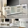 INFURNIC TV Stands and Consoles Modern Media Console with Large Storage and Adjustable Shelves for Living Room, White, 61.81"*22.44"*4.92" - 3 of 4