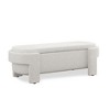 PAGED 51.5 Inch Upholstered Ottoman with Storage Space, Modern Linen Fabric Bench for Living Room, Bedroom, Entryway, Load 250 lb - 3 of 4