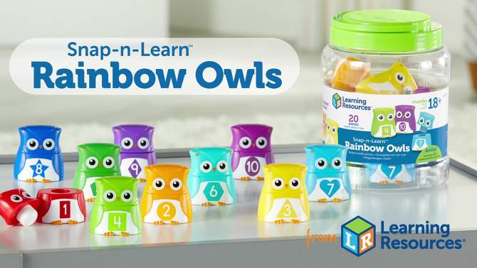 Learning Resources Snap-n-Learn Rainbow Color, Shape, Letter Owls, 2 of 7, play video