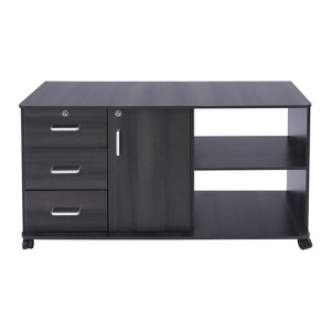 YIYIBYUS Mobile File Cabinets for Home Office, Locking File Cabinet with Open Storage Shelves - 1 of 4