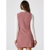 INSPIRE CHIC Women's Corduroy Button Down Scoop Neck Pockets Casual Pinafore Overall Dress - 3 of 4