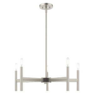 Livex Lighting Copenhagen 5 - Light Chandelier in  Brushed Nickel - 1 of 2
