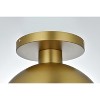 Elegant Lighting Eclipse 12 Inch Flush Mount Frosted White Shade in Satin Gold - 4 of 4