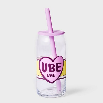 UBE Bae Boba Tea Glass
