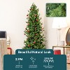 Sunnydaze Indoor Artificial Unlit Slim Christmas Tree with Metal Stand and Hinged Branches - Green - 3 of 4
