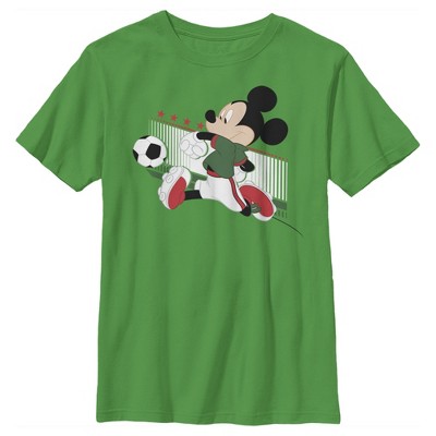 Boy's Disney Mickey Mouse Soccer Mexico T-shirt - Kelly Green - X