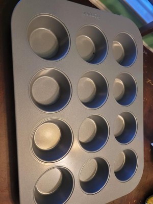 12ct Nonstick Aluminized Steel Muffin Pan Gold - Figmint™