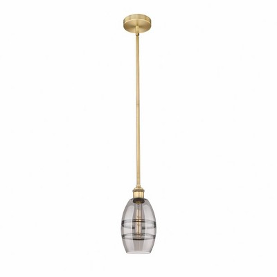 Vaz - 1 Light Stem Hung Mini Pendant In Industrial Style-7.63 Inches Tall and 5.88 Inches Wide