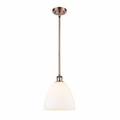 Bristol Glass - 1 Light Mini Pendant In Industrial Style-11.25 Inches Tall and 9 Inches Wide
