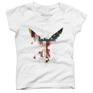 Girl's Design By Humans M'erica Eagle By designpro44 T-Shirt - 1 of 3