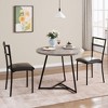 Round Kitchen Table Set for 2, Dining Table and Chairs for 2, Modern Dining Room Table Set - 2 of 4