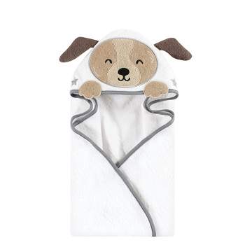 Hudson Baby Infant Boy Cotton Animal Face Hooded Towel, Astronaut Dog, One Size