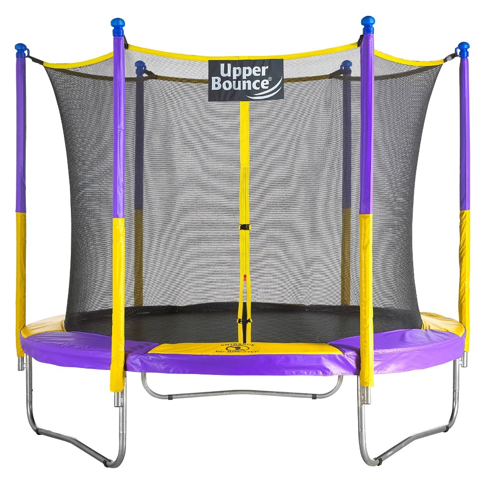 Machrus Upper Bounce 9' Round Outdoor Trampoline Set with Safety Net Enclosure System