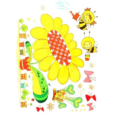 Slickblue Bee's Garden Wall Decals – Removable Vinyl Stickers for Home Décor – 17.7x23.6 Inch Design