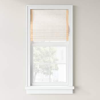 1pc Light Filtering Cordless Linen Blend Roman Window Shade Light Orange - Threshold™