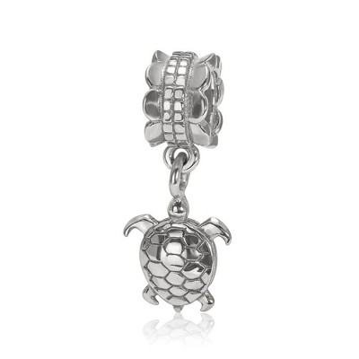 Black Bow Jewelry Sterling Silver Turtle Dangle Bead Charm