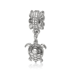 Black Bow Jewelry Sterling Silver Turtle Dangle Bead Charm - 1 of 3
