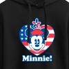 Women's - Disney - Minnie Flag Heart Cropped Graphic Hoodie - 2 of 3