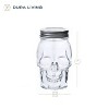 Dura Culina® 42oz 2pk Skull Glass Jar with Lids - 2 of 3