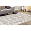 Bedroom Area Rug Boho Accent Throw Floor Cover Non Slip Stain Resistant Rug Farmhouse Bordered Carpet for Living Room Bedroom Home Decor - 2 of 4